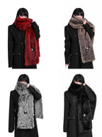 YUBABY Oversized Brushed Ombre Tip Dyed Women's Faux Fur Scarves & Shawls