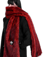 YUBABY Oversized Brushed Ombre Tip Dyed Women's Faux Fur Scarves & Shawls