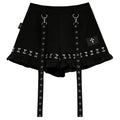 YUBABY_Plaid_Metal_Lace_Punk_Puff_Wide_Leg_Detachable_Straps_Women's_Short_Trousers_1035036385477_MISSTT
