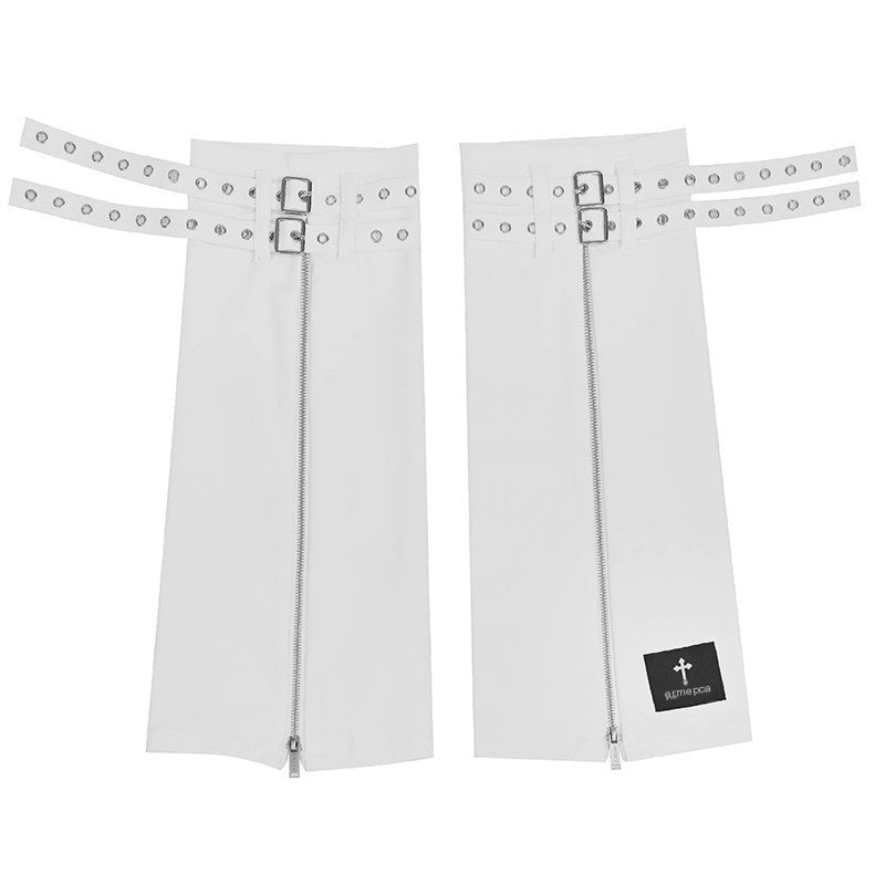 YUBABY_Rebel_Gothic_Zipper_Double_Strap_Flared_Cross_Emblem_Women's_Leg_Warmers_905091938829_MISSTT
