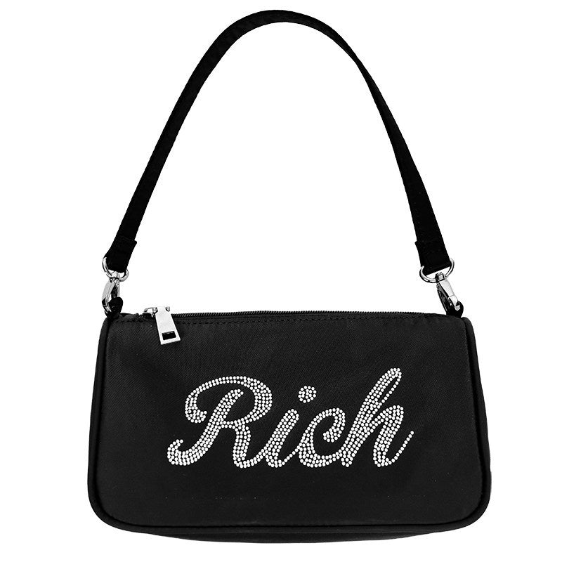 YUBABY_Rhinestone_Embellished_Horizontal_Square_Women's_Nylon_Shoulder_Bags_722124035249_MISSTT