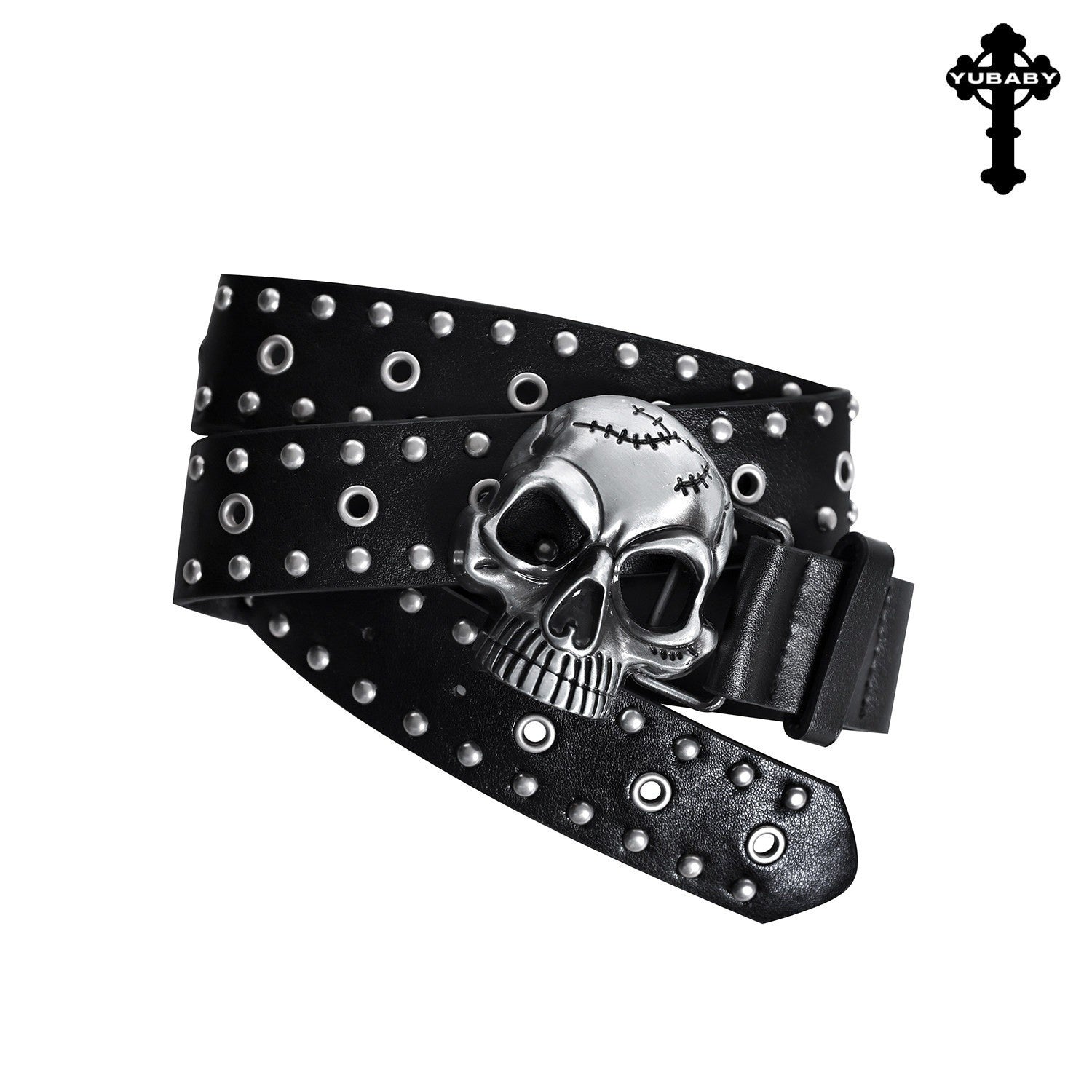 YUBABY_Rivet_Studded_Dark_Skull_Cross_Retro_Punk_Women's_Metal_Belts_1007589875280_MISSTT