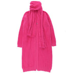 YUBABY_Rose_Red_Batwing_V-neck_Mid_Length_Single_Button_Women's_Cardigans_690323569023_MISSTT