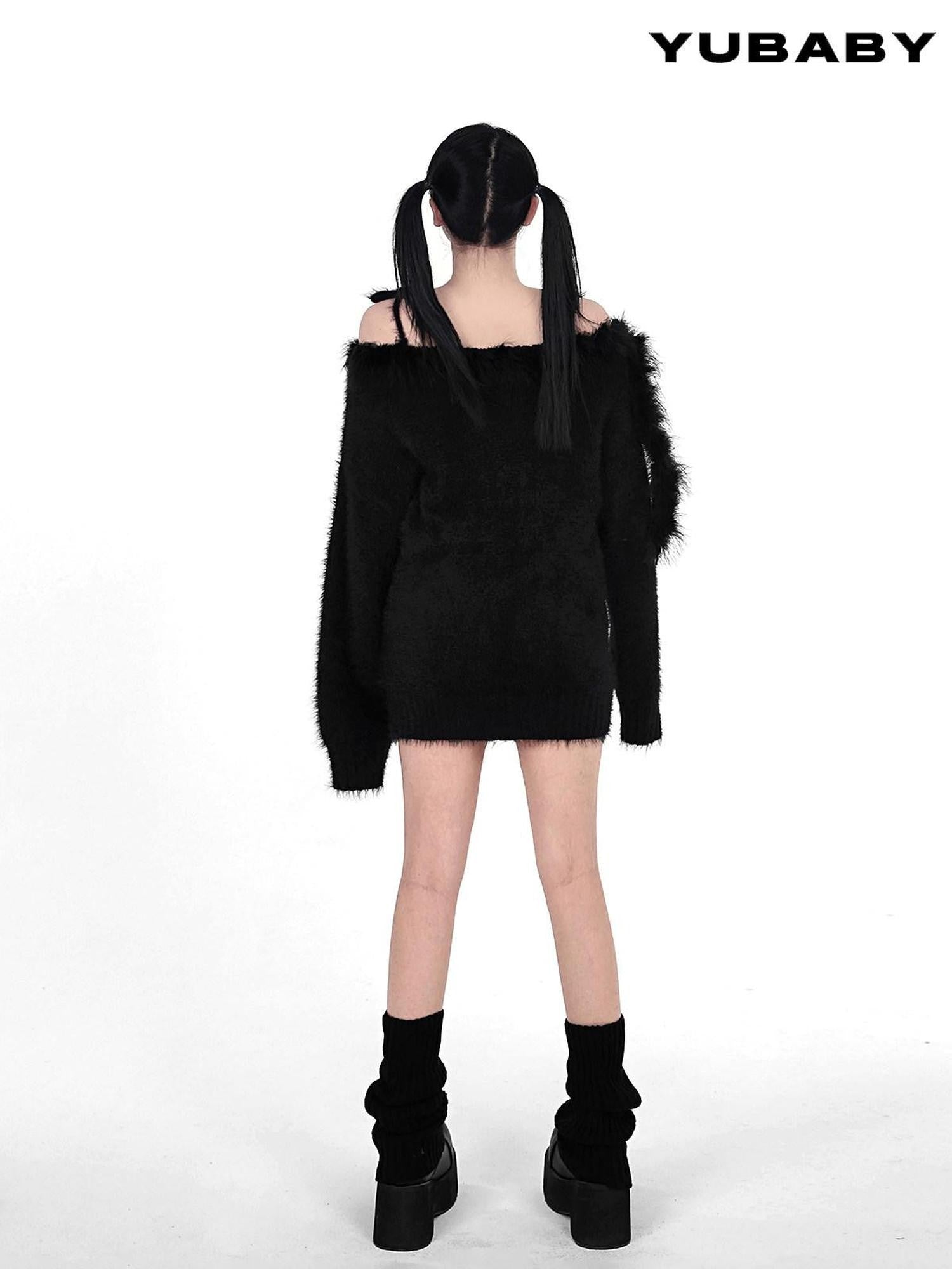 YUBABY Slouchy Solid Knitted Mid Calf Scrunched Women's Polyester Leg Warmers