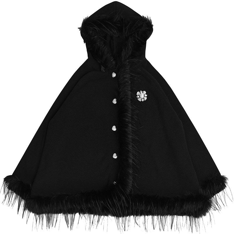 YUBABY_Snow_White_Fur_Collar_Hooded_Cape_Knit_Women's_Acrylic_Blend_Cardigans_852158830701_MISSTT