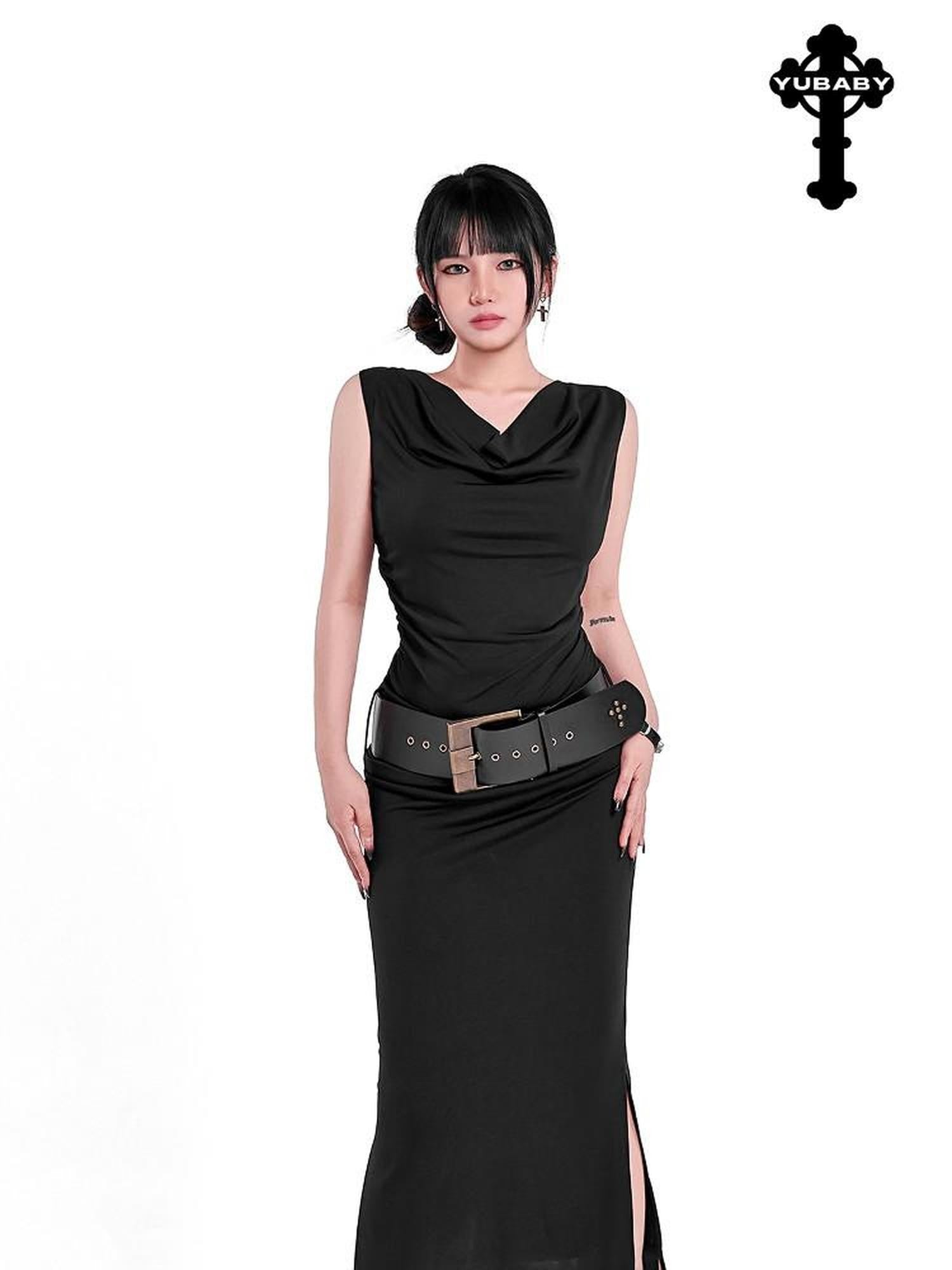 YUBABY Vintage Cross Studded Punched Antique Copper Alloy Women's Pu Belts