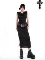 YUBABY Vintage Cross Studded Punched Antique Copper Alloy Women's Pu Belts