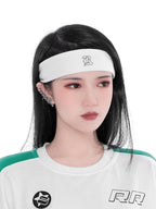 YUBABY Wide Letter Embroidered Racing Baseball Women's Elastic Knit Fabric Headdresses