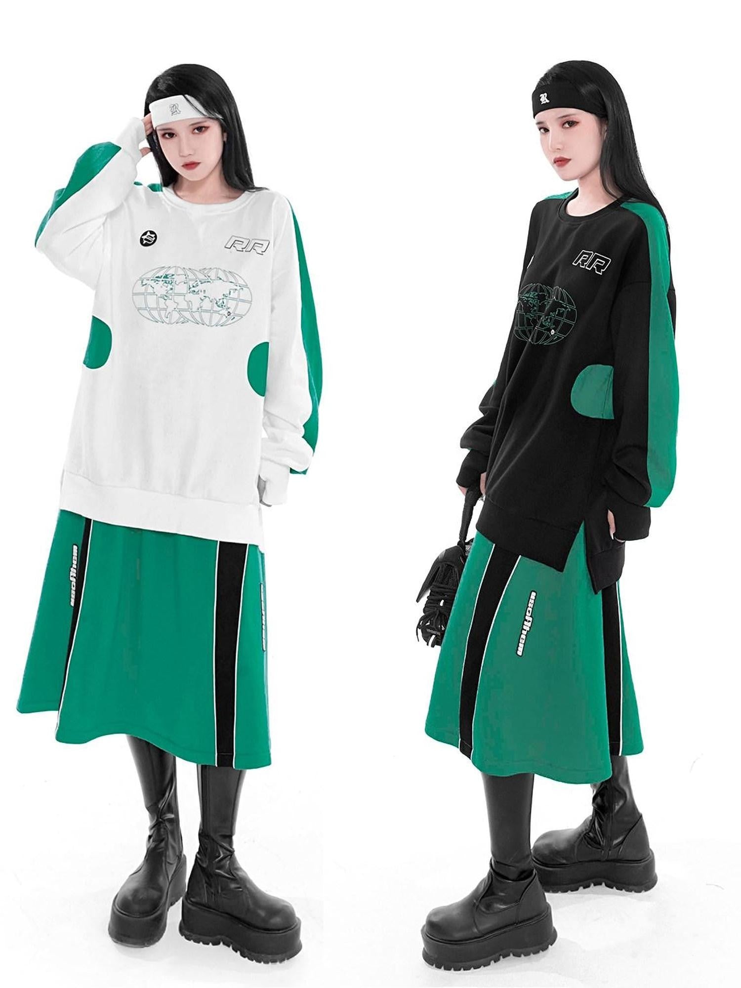 YUBABY Wide Letter Embroidered Racing Baseball Women's Elastic Knit Fabric Headdresses