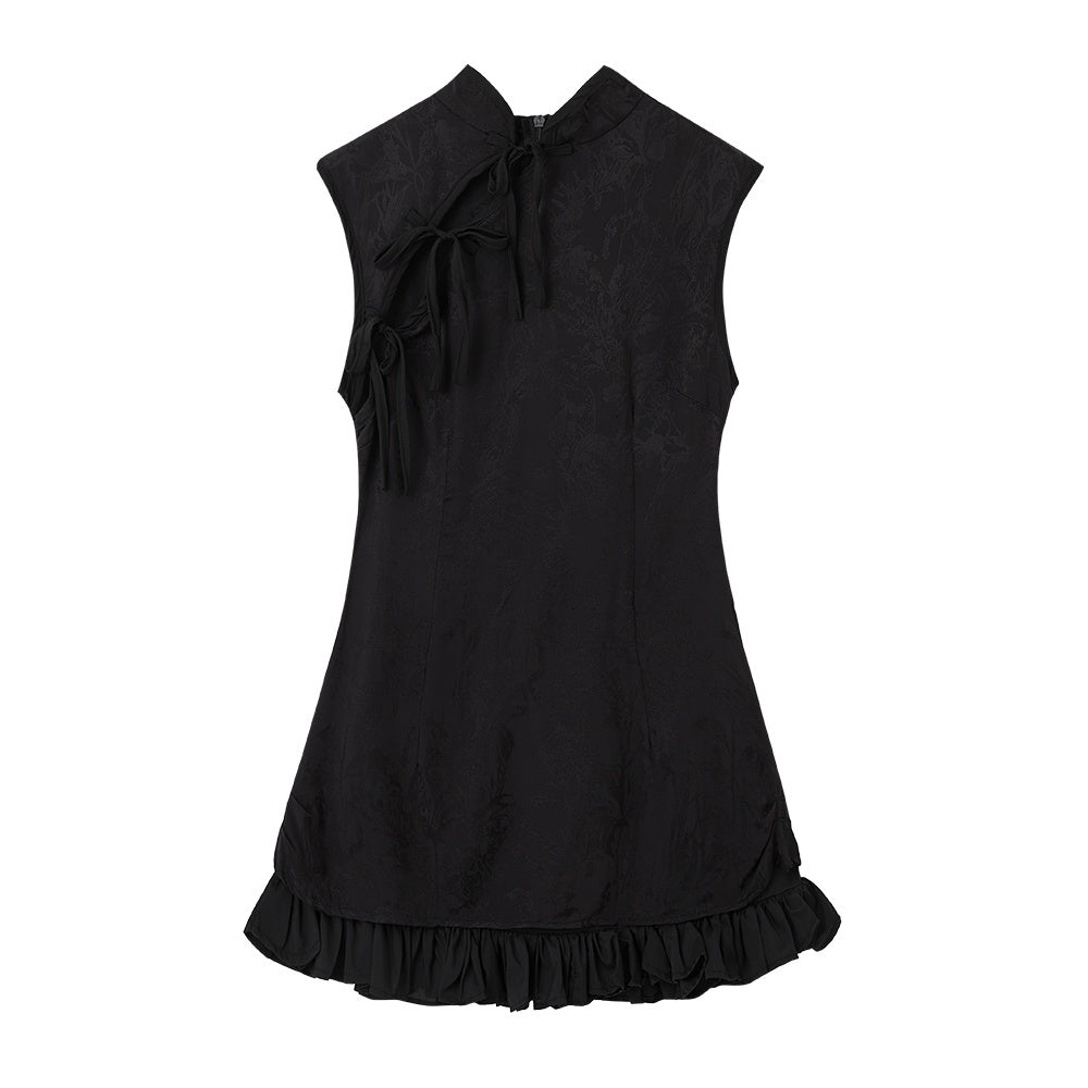YUKAHOUSE_Black_New_Chinese_Style_Stand_Collar_Sleeveless_Bodycon_Women's_Casual_Mini_Dresses_712811675988_MISSTT