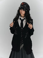 YUKAHOUSE Distressed V-neck Asymmetric Acrylic Women's Cardigans