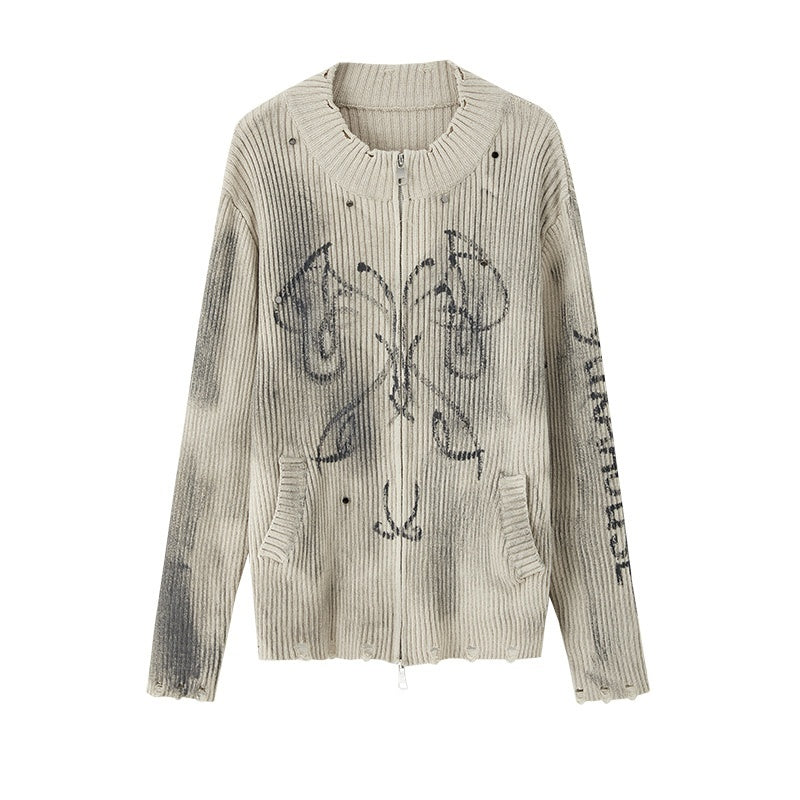 YUKAHOUSE_Distressed_Washed_Zip_Up_Loose_Knit_Women's_Cardigans_835955334066_MISSTT