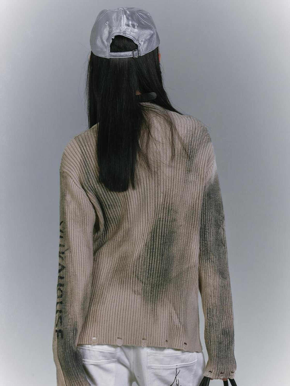 YUKAHOUSE Distressed Washed Zip Up Loose Knit Women's Cardigans