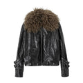 YUKAHOUSE_Glossy_Black_Detachable_Fur_Collar_Padded_Women's_Faux_Leather_Cropped_Jackets_836397472645_MISSTT