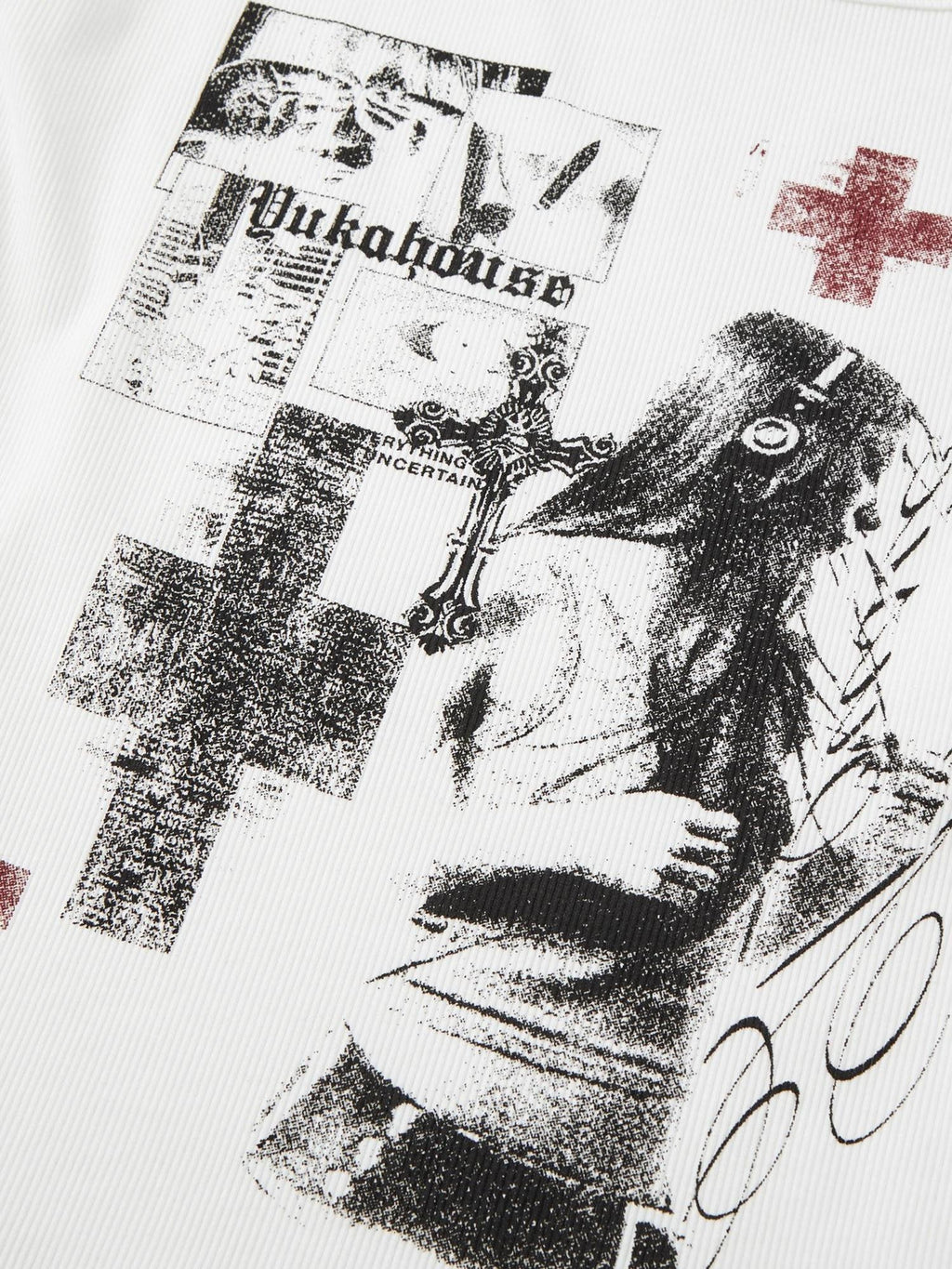 YUKAHOUSE Gothic Print Figure Slim Fit Cotton Women's Tank Tops