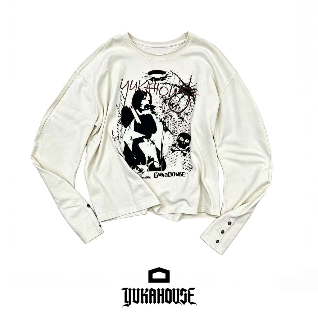 YUKAHOUSE_Graffiti_Skull_Print_Loose_Fit_100%_Cotton_Women's_Long_Sleeve_T-shirts_1072635823493_MISSTT
