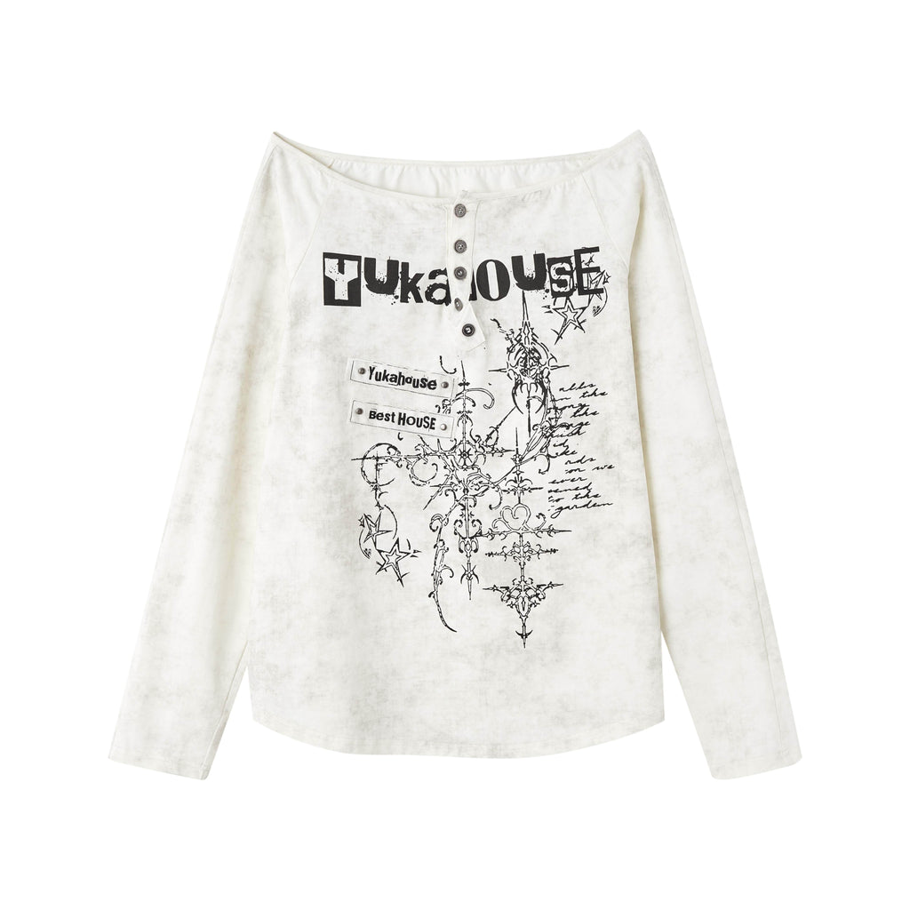 YUKAHOUSE_Off_Shoulder_Graphic_Washed_Distressed_Cotton_Women's_Long_Sleeve_T-shirts_900374957936_MISSTT