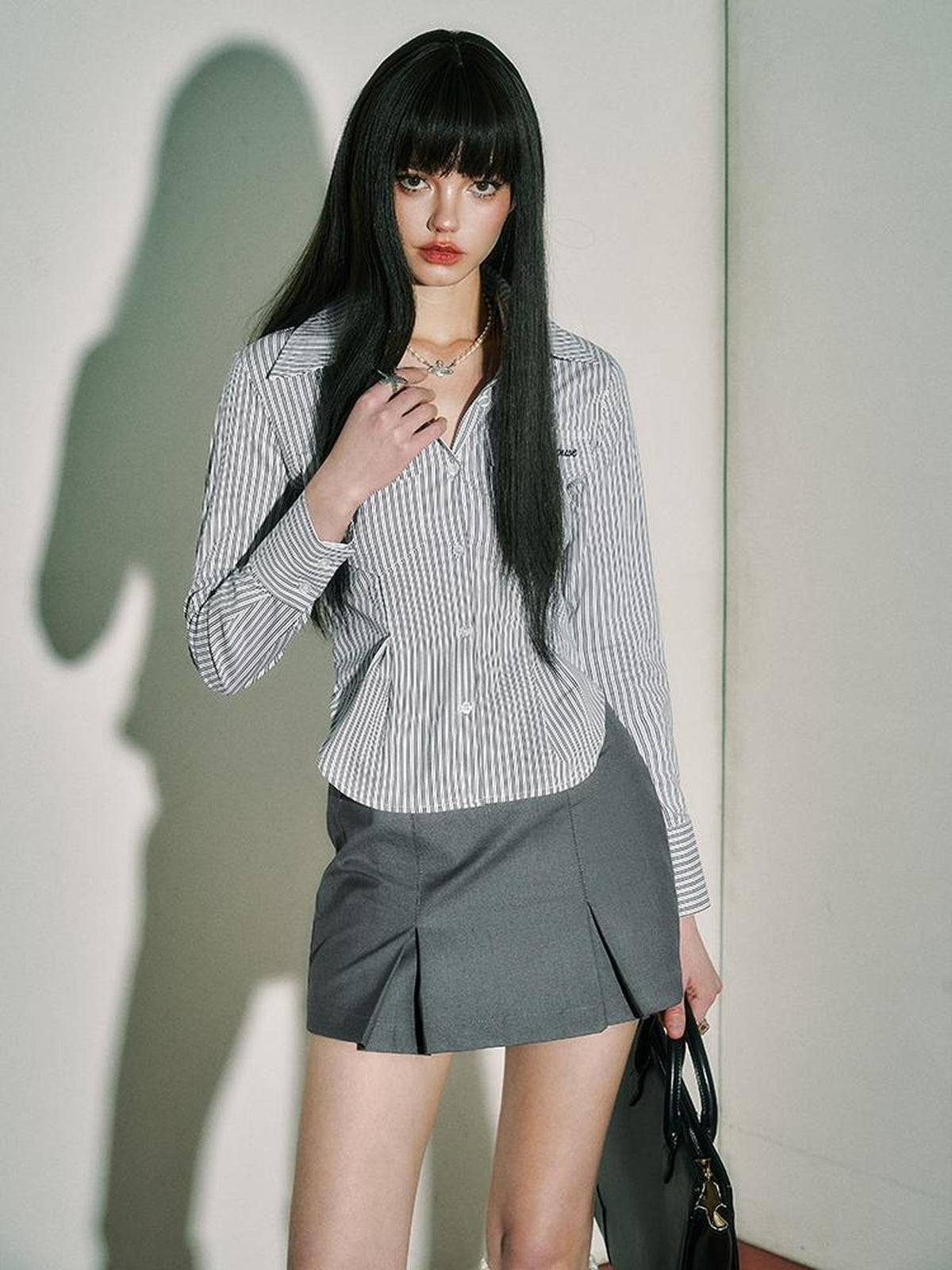 YUKAHOUSE Pleated Bodycon A Line Women's Polyester Cotton Mini Skirts