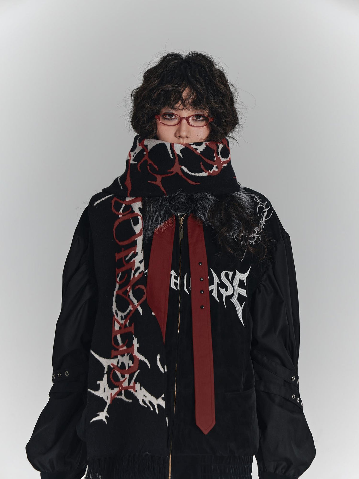 YUKAHOUSE Punk Dark Sweet Cool Warm Rectangular Women's Scarves & Shawls
