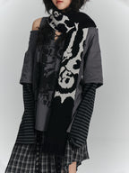 YUKAHOUSE Punk Dark Sweet Cool Warm Rectangular Women's Scarves & Shawls