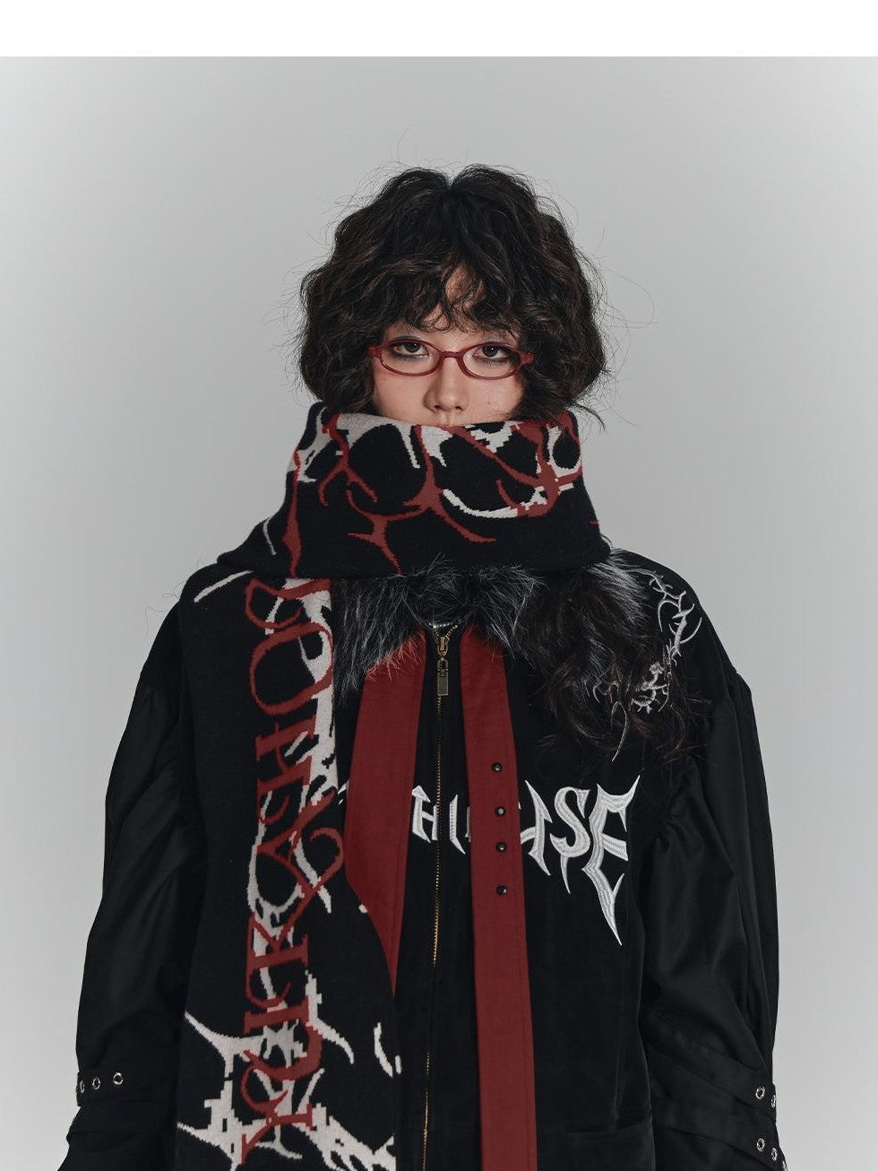 YUKAHOUSE Punk Dark Sweet Cool Warm Rectangular Women's Scarves & Shawls