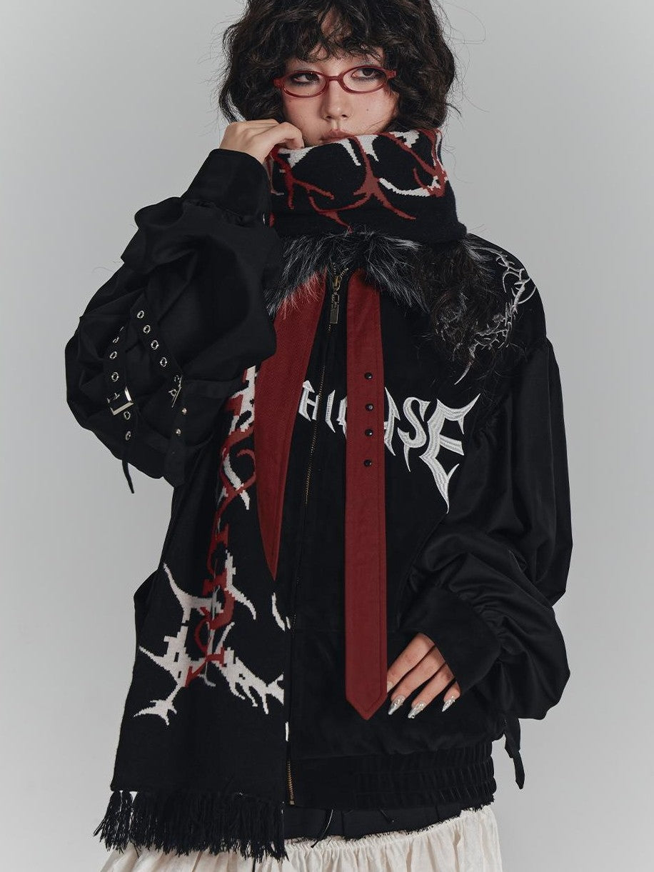 YUKAHOUSE Punk Dark Sweet Cool Warm Rectangular Women's Scarves & Shawls