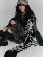 YUKAHOUSE Punk Dark Sweet Cool Warm Rectangular Women's Scarves & Shawls