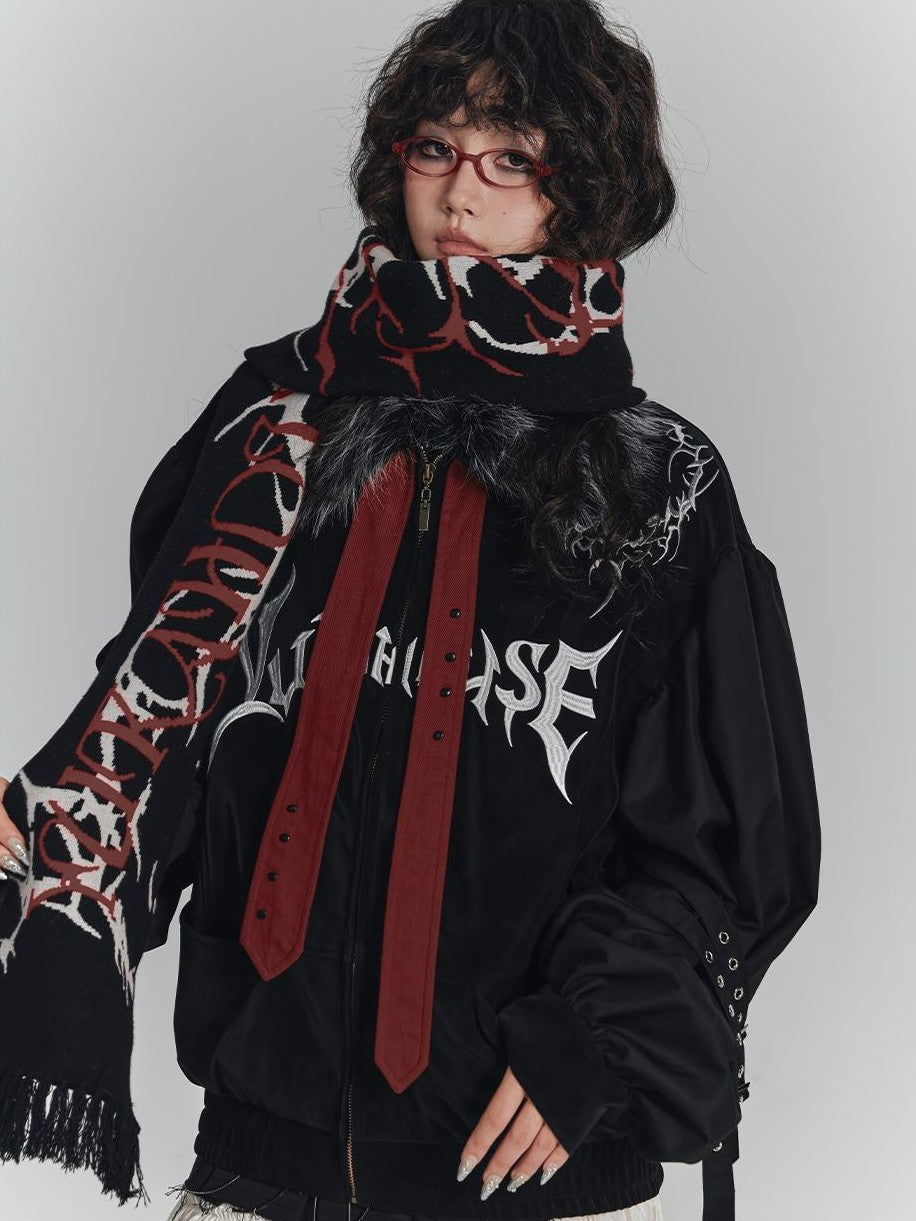 YUKAHOUSE Punk Dark Sweet Cool Warm Rectangular Women's Scarves & Shawls