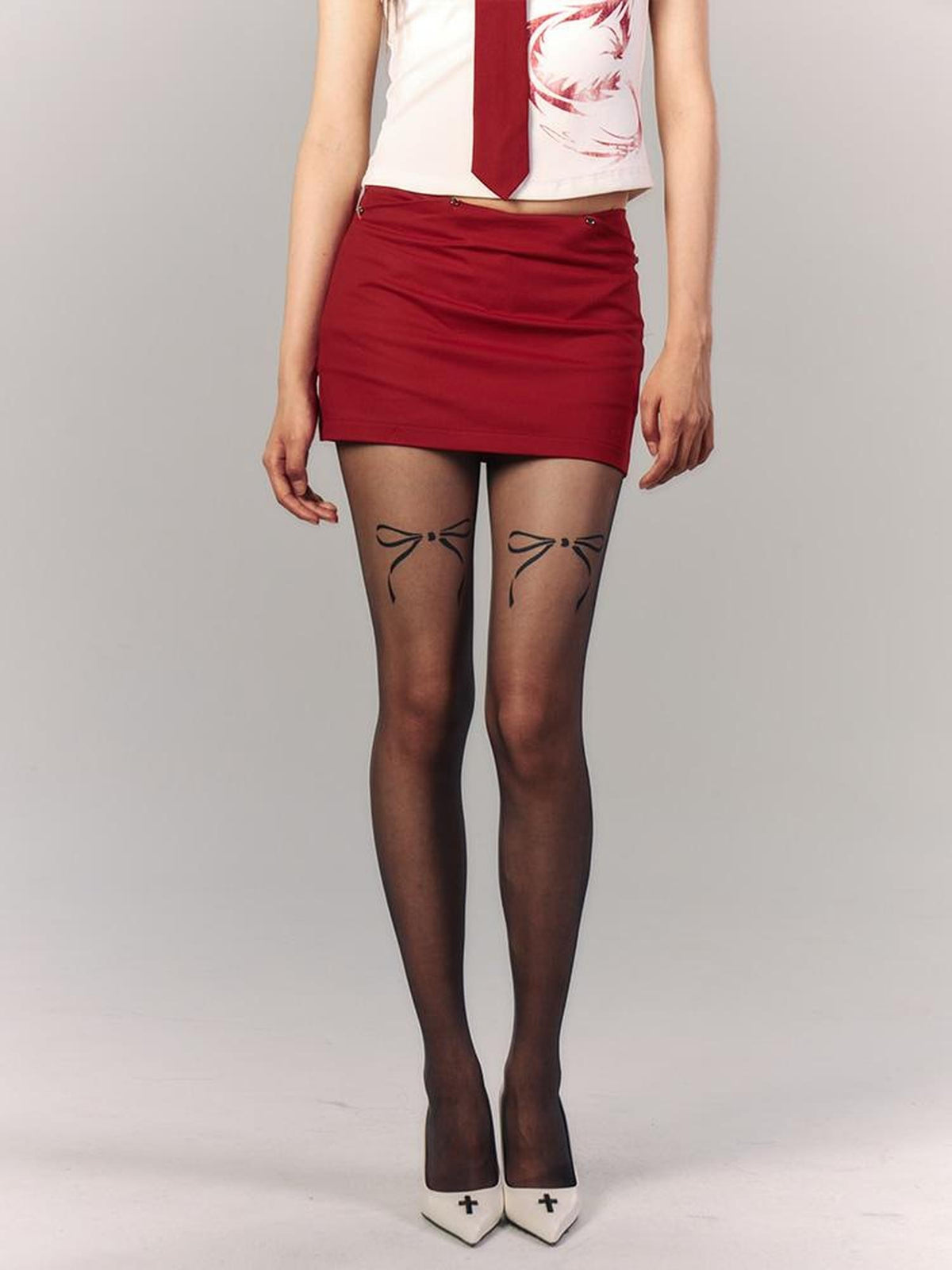 YUKAHOUSE Red Bodycon Slim Fit Cotton Women's A Line Mini Skirts