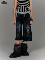 YUKAHOUSE Washed High Waist Loose Fit Cotton Women's Straight Jeans