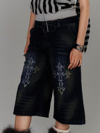 YUKAHOUSE Washed High Waist Loose Fit Cotton Women's Straight Jeans