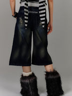 YUKAHOUSE Washed High Waist Loose Fit Cotton Women's Straight Jeans