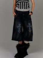 YUKAHOUSE Washed High Waist Loose Fit Cotton Women's Straight Jeans