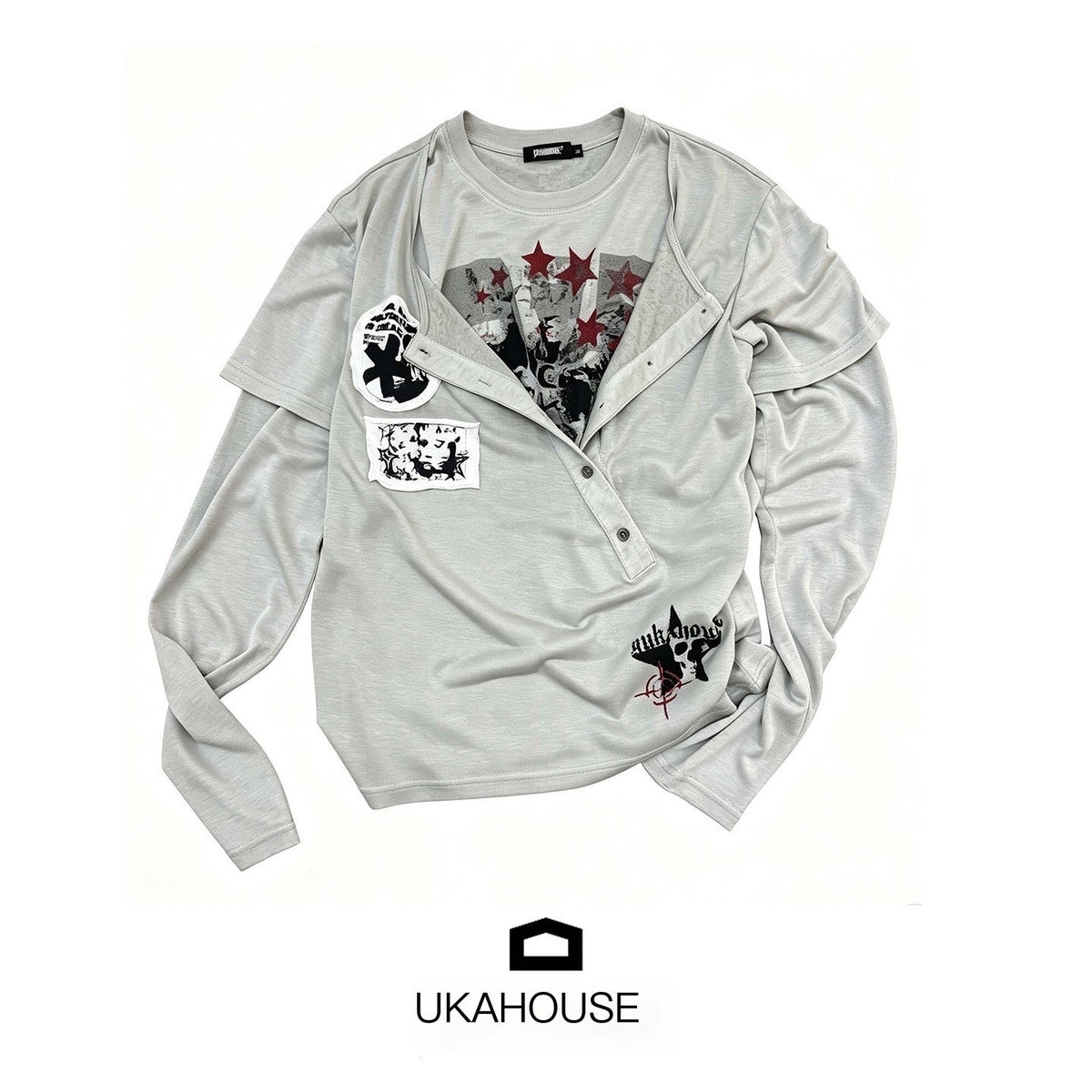 YUKAHOUSE_Y2k_Patch_Print_Layered_Look_Women's_Lyocell_Long_Sleeve_T-shirts_1073254222851_MISSTT