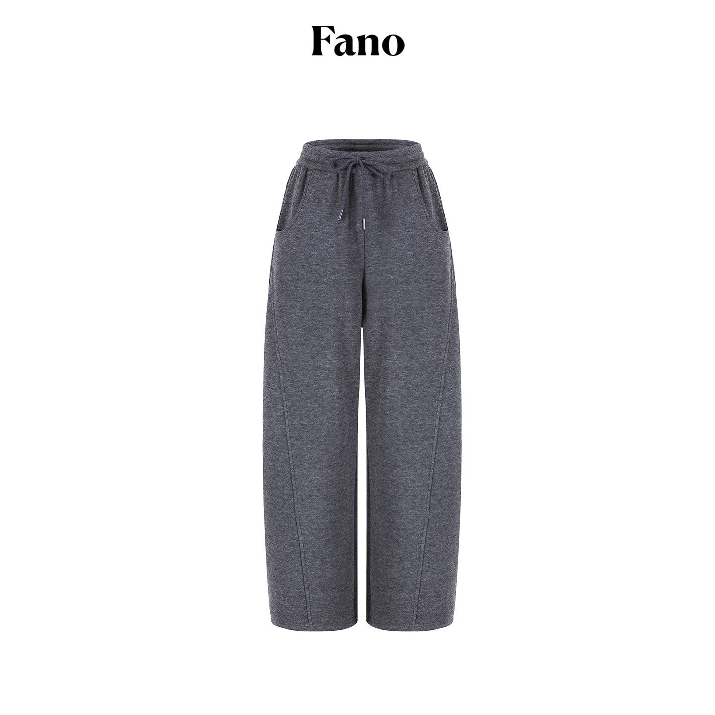 fano_Soft_Stretch_Knit_Natural_Waist_Straight_Leg_Casual_Women_Dark_Gray_Sweatpants_MISSTT
