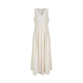 unspoken_Elegant_Jacquard_V-neck_High_Waist_A_Line_Sleeveless_Work_Off_White_Maxi_Dresses_MISSTT