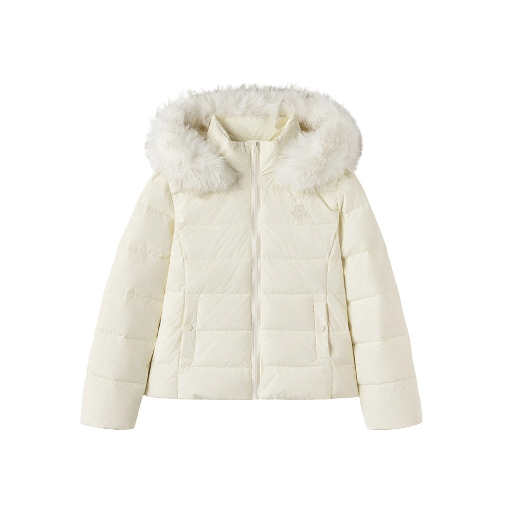 ikyou_90%_White_Duck_Down_Warm_Minimalist_Slim_Hooded_Fur_Collar_Women_Down_Jackets_MISSTT