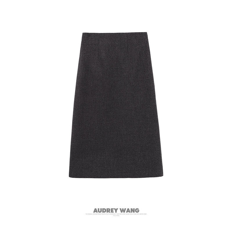 audreyyang_Waist_Cinch_Slim_Casual_V-neck_Single_Breasted_Women_Office_Black_Wool_Coats_MISSTT