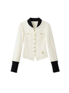 ikyou Warm Cotton Slim Embroidered Pocket Office Long Sleeve Button Solid Blouses