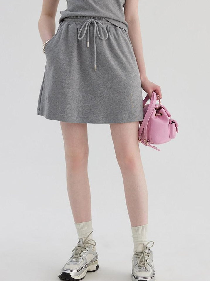fano 96 Percent Cotton Soft Crop Top Mini Skirt Young Women Matching Top & Skirt Sets