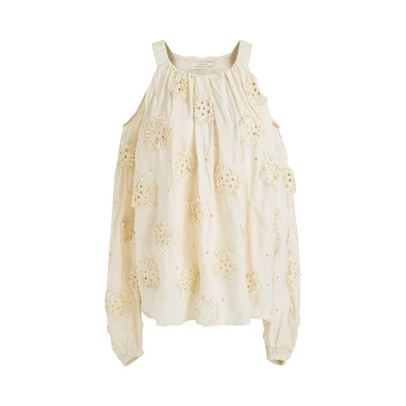 unspoken_Breathable_Skin_Friendly_Embroidered_Loose_Round_Neck_Long_Sleeve_Office_Blouses_MISSTT