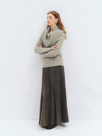 someone sometimes Wool Mohair Blend Oversized Casual Knit Pullover Women Dark Mist Green Sweaters