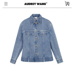 audreyyang_100%_Cotton_Vintage_Loose_Fit_Button_Long_Sleeve_Denim_Women_Top_&_Pants_Sets_MISSTT