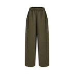 unspoken_Breathable_Cotton_High_Waist_Minimal_Office_Heather_Green_Wide_Leg_Pants_MISSTT