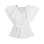 unspoken_Breathable_Cotton_Blend_Ruffle_Collar_Loose_Minimal_Commuter_Women_Blouses_MISSTT