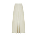 unspoken_Slim_Office_Button_Front_Long_Sleeve_Cream_Polyester_Women_Top_&_Skirt_Sets_MISSTT