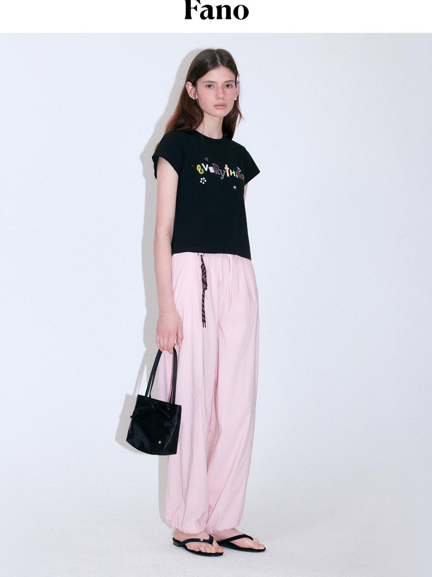 fano Soft Viscose Stretch Korean Relaxed Straight Pockets Elastic Waist Sweatpants