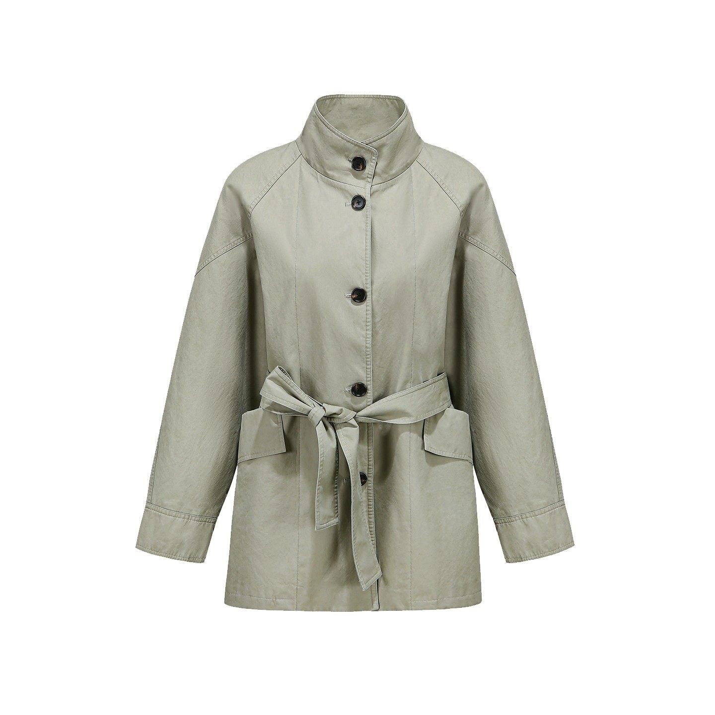 fano_Pure_Cotton_Loose_Korean_Commuter_Single_Breasted_Women_Khaki_Grey_Trench_Coats_MISSTT