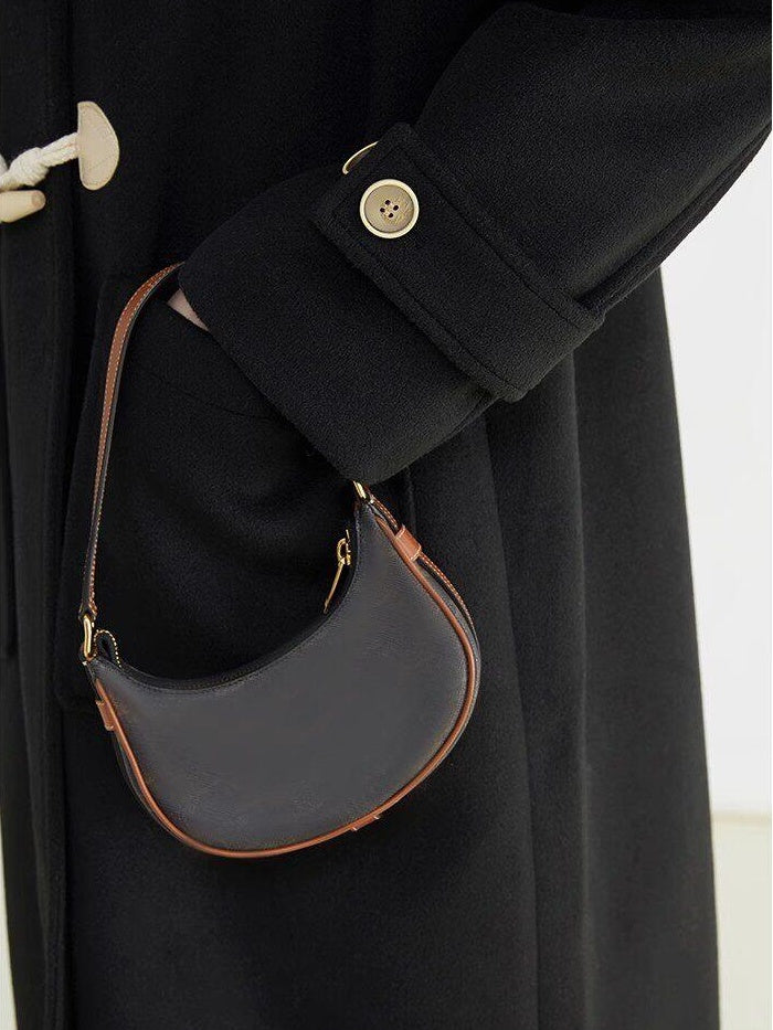 fano Toggle Pocket Minimal Commuter Midlength Women Polyester Blend Long Coats