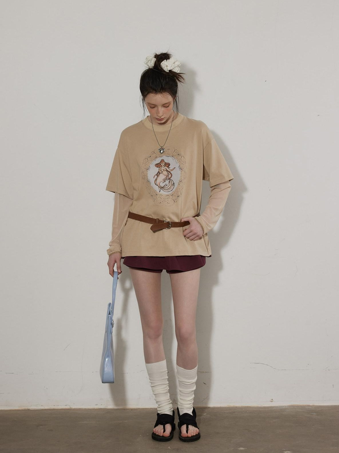 Lofi choose High Waist Lined A Line Puff Office Chic Beige Aubergine Mini Skirts